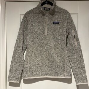 Patagonia better sweater half zip long sleeve size S tan beige